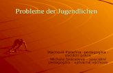 Probleme der Jugendlichen Machová Kateřina -pedagogika - sociální práce Michala Skácelová – speciální pedagogika - výtvarná výchova.