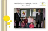 Bürgermeister-Raiffeisen-Schule Weyerbusch. Rotary Club Westerwald Günter Walter Physiotherapie Bergmann Sachverständigenbüro Klaus Richarz Kreissparkasse.
