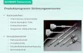 Einsatzbereiche –Reinraumtechnik –Prozeßtechnik –Druckluftverbrauchserfassung –Brennertechnik Produktprogramm Strömungssensoren Kennzeichen –Thermisches.