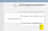 1 Twitter im Einsatz: Der praktische Einsatz des Microblogging-Dienstes Gabriele Hooffacker