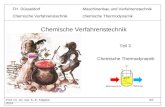 Chemische Verfahrenstechnik chemische Thermodynamik FH DüsseldorfMaschinenbau und Verfahrenstechnik Chemische Verfahrenstechnik Teil 3 Chemische Thermodynamik.