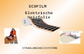 STRAHLUNGSHEIZSYSTEME ECOFILM Elektrische Heizfolie STRAHLUNGSDECKENHEIZUNG.