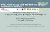 Modellbasierte Ergebnisse zum Anfall an (PAK-haltigen) Ausbauasphalt, zum Reyclingbedarf bis ins Jahr 2035 Dr. Elmar Kuhn, AWEL, Abt. Abfallwirtschaft.