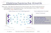 FU Berlin Constanze Donner / Ludwig Pohlmann 20121 Elektrochemische Kinetik Was war: Die Nernst-Gleichung beschreibt das thermodynamische Gleichgewicht: