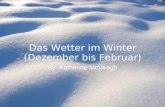 Das Wetter im Winter (Dezember bis Februar) By: Katherine McVeagh.