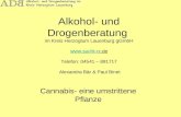 Alkohol- und Drogenberatung im Kreis Herzogtum Lauenburg gGmbH   Telefon: 04541 – 891717 Alexandra Bär & Paul Binet   Cannabis
