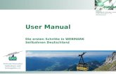 User Manual Die ersten Schritte in WEBMARK Seilbahnen Deutschland MANOVA Ungargasse 53 | 1030 Wien | Austria T +43 1 710 75 35-0 | F -20 office@manova.at.