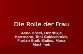 Die Rolle der Frau Anna Hösel, Hendrikje Herrmann, Toni Goldschmidt, Florian Steib- Golles, Mona Machinek.