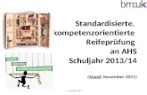 Standardisierte, kompetenzorientierte Reifeprüfung an AHS Schuljahr 2013/14 (Stand: November 2011) © A. Schatzl, I/3b.