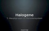 Halogene 7. Hauptgruppe im Periodensystem ©hemie M. Hügli.