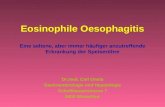 Eosinophile Oesophagitis Eine seltene, aber immer häufiger anzutreffende Erkrankung der Speiseröhre Dr.med. Carl Oneta Gastroenterologie und Hepatologie.