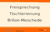 Gesellenprüfung 2006 Tischlerinnung Brilon-Meschede...gestalten mit Holz Freisprechung Tischlerinnung Brilon-Meschede.