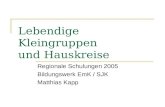 Lebendige Kleingruppen und Hauskreise Regionale Schulungen 2005 Bildungswerk EmK / SJK Matthias Kapp.