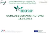 Gemeindeverband f ü r Aufgaben des Umweltschutzes im Bezirk Mistelbach EUROPEAN Regional Development Fonds S CHLUSSVERANSTALTUNG 11.10.2013.