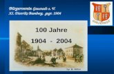 Bürgerverein Gaustadt e. V. XI. Distrikt Bamberg, gegr. 1904 100 Jahre 1904 - 2004 by B. Ritter.