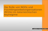 Langthaler & Trauner WS 2008/09 Die Rolle von NGOs und Flüchtlingsselbstorganisationen (RCOs) im österreichischen Asylregime