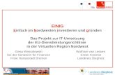 E-GOV EINIG Einfach im Nordwesten investieren und gründen Das Projekt zur IT-Umsetzung der EU-Dienstleistungsrichtlinie in der Virtuellen Region Nordwest.