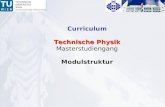 Curriculum Technische Physik Masterstudiengang Modulstruktur.