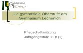 Die gymnasiale Oberstufe am Gymnasium Lechenich Pflegschaftssitzung Jahrgangsstufe 11 (Q1)