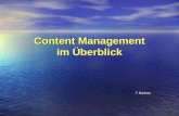 Content Management im Überblick T. Badura. Inhalt Arten von Management Systemen Arten von Management Systemen Begriff CMS bei GSI, Industrie und Open.