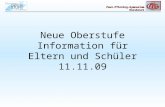 Paul-Pfinzing-Gymnasium Hersbruck Neue Oberstufe Information für Eltern und Schüler 11.11.09.