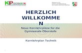 Neue Kernlehrpläne für die Gymnasiale Oberstufe Kernlehrplan Technik H ERZLICH WILLKOMMEN 1.