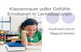 Klassenraum voller Gefühle: Emotionen in Lernsituationen Kaufmann Anne Magnet Marika.