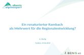 Ein renaturierter Rambach als Mehrwert für die Regionalentwicklung? A. Zischg Taufers, 19.02.2010.