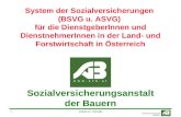 Erstellt: Dr. Tschuffer 1 System der Sozialversicherungen (BSVG u. ASVG) für die DienstgeberInnen und DienstnehmerInnen in der Land- und Forstwirtschaft.