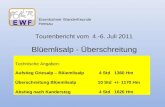 Tourenbericht vom 4.-6. Juli 2011 Blüemlisalp - Überschreitung Eisenbahner Wanderfreunde Herisau Technische Angaben: Aufstieg Griesalp – Blüemlisalp 4.