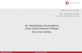 10. Marktplatz Gesundheit Das Unternehmen Pflege Bio Con Valley Referent Jürgen Rathje.