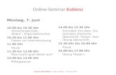Online-Seminar Koblenz Montag, 7. Juni 10.00 bis 10.20 Uhr Vorstellungsrunde - Ablauf – Organisatorisches 10.20 bis 11.00 Uhr Fakten zur Internetnutzung.