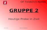 OF Feldkirch-Nofels 29.05.2014 GRUPPE 2 Heutige Probe in Zivil.