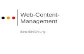 Web-Content- Management Eine Einführung. Ziele Die Herkunft von WCMS-Systemen kennen lernen Grundlegende Prinzipien verstehen Das System Typo3 betrachten.