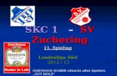 SKC 1 – SV Zuchering 11. Spieltag Landesliga Süd 2012 / 13 GASTHAUS HUBER wünscht allen Spielern GUT HOLZ.