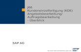 J66 Kundeneinzelfertigung (KDE) Angebotsbearbeitung/ Auftragsbearbeitung - Überblick SAP AG.