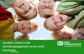 Soziales Lernen in der Schuleingangsphase an der GGS Deutzerstr. Susanne Karis Schulsozialarbeiterin.