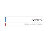 Berlin Referat von Paula Wörteler. Berlin im Überblick o Hauptstadt und Regierungssitz von Deutschland o ca. 3,5 Mio. Einwohner o Wichtiges Zentrum von.