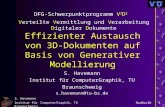 Institut für C omputer G raphik, TU Braunschweig ModNav3D S. Havemann 1 Effizienter Austausch von 3D- Dokumenten auf Basis von Generativer Modellierung.