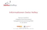 Informationen Swiss Volley Roman Cantieni Mitglied Zentralvorstand Delegiertenversammlung SVRZ 9. Juli 2014.
