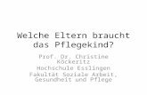 Welche Eltern braucht das Pflegekind? Prof. Dr. Christine Köckeritz Hochschule Esslingen Fakultät Soziale Arbeit, Gesundheit und Pflege.