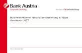 BusinessPlanner Installationsanleitung & Tipps Versionen.NET Wien, 19. August 2014.