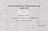 1 Interdisziplinäre Förderplanung nach ICF Integration gelingt! „best practice“ bewahren, neues Entwickeln Tagung HfH, 29. Januar 2011 Raphael Gschwend.