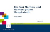 Www.univ-nantes.fr Die Uni Nantes und Nantes grüne Hauptstadt Vorschläge 21/08/2014.