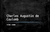 Charles Augustin de Coulomb *1736 - †1806. Inhaltsangabe  Einleitung  Kurzer Steckbrief  Ausbildung und Beruf  Weiter beruflicher Werdegang  Seine.