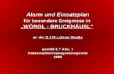 Alarm und Einsatzplan für besondere Ereignisse in „WÖRGL - BRUCKHÄUSL“ an der B 178 Loferer Straße gemäß § 7 Abs. 1 Katastrophenmanagementgesetz 2006.