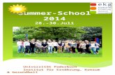 Summer-School 2014 28.-30.Juli Universität Paderborn Institut für Ernährung, Konsum & Gesundheit.