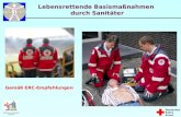 Deutsches Rotes Kreuz Rotkreuz-Lehrinstitut Münster Gemäß ERC-Empfehlungen Lebensrettende Basismaßnahmen durch Sanitäter.