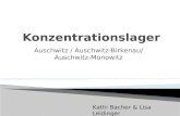 Auschwitz / Auschwitz-Birkenau/ Auschwitz-Monowitz Kathi Bacher & Lisa Leidinger.