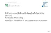 Seite 1 Entrepreneurship-Kurs für Berufsschullernende Modul 3 Toolbox 5: Marketing Nuria del Rey, Dr. Susan Müller, Prof. Dr. Dr. h. c. mult. Fritz Oser,